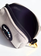 Set Collare, Fiocco, Guinzaglio e Poop Bag in Morbido Velluto Grigio – Eleganza e Comfort per il Tuo Cane