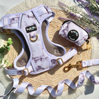 Set Pettorina, Guinzaglio e Borsetta Porta Sacchetti – Effetto Marmo, Elegante e Resistente per Cani che Tirano